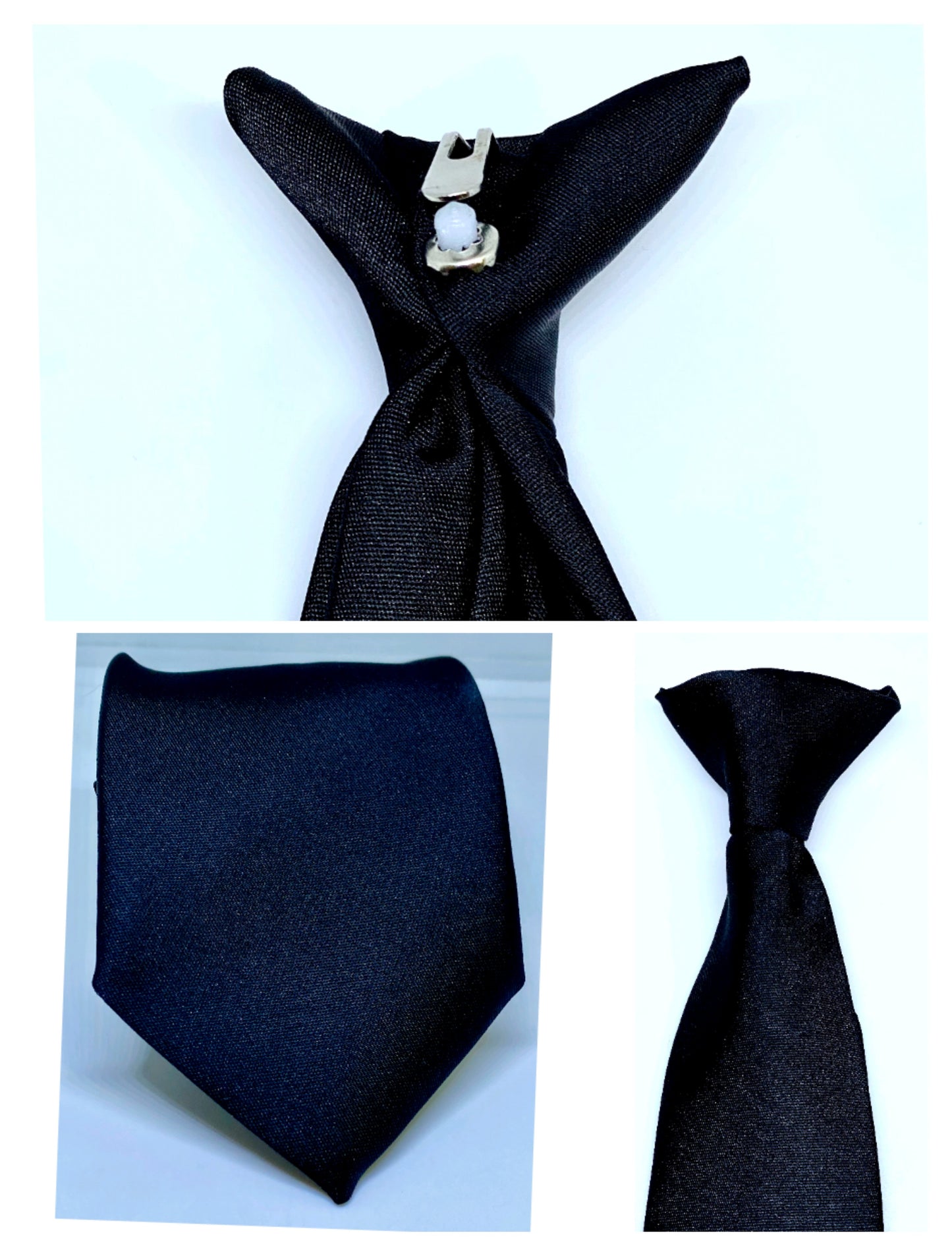 CLIP TIE SLIM NARROW PLAIN