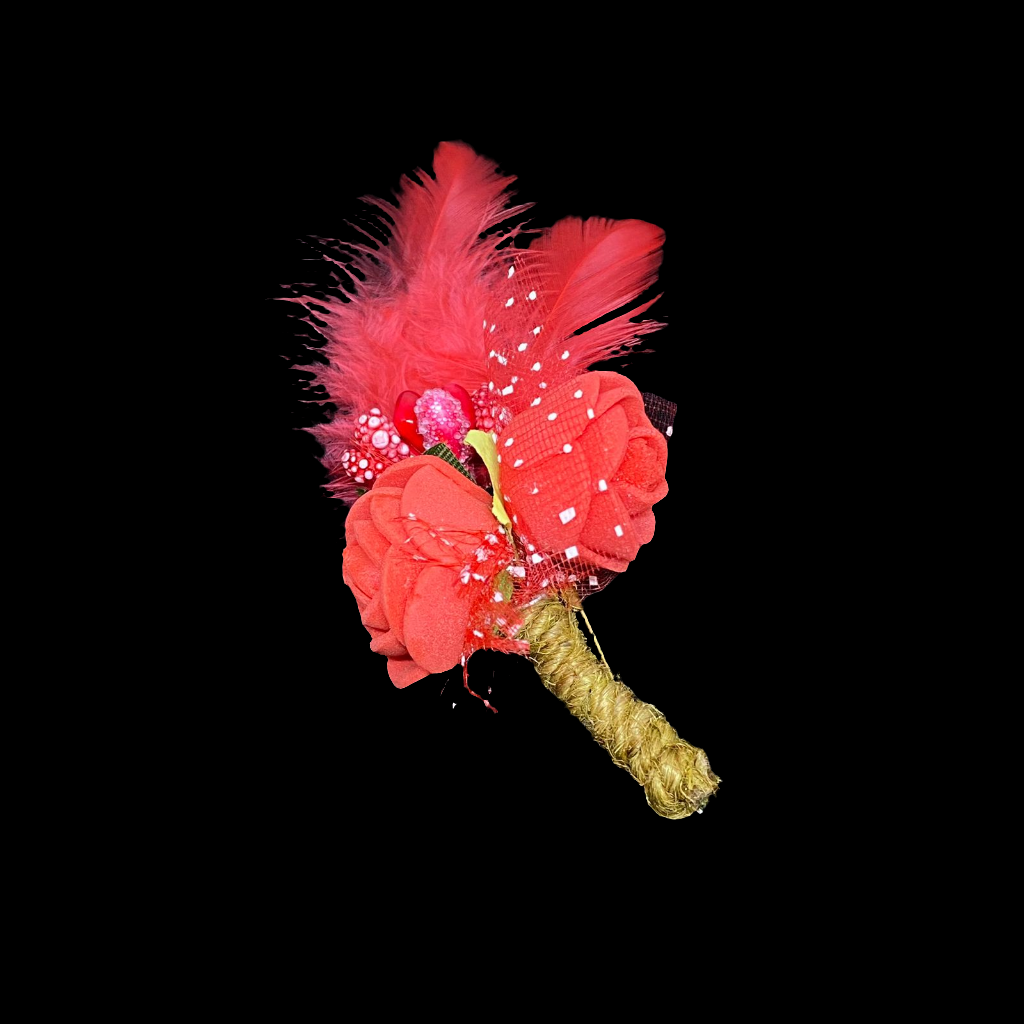 FLOWER BROACH LEAVE STYLE