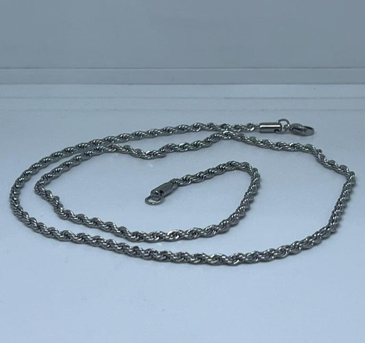 ROPE CHAIN IN SILVER